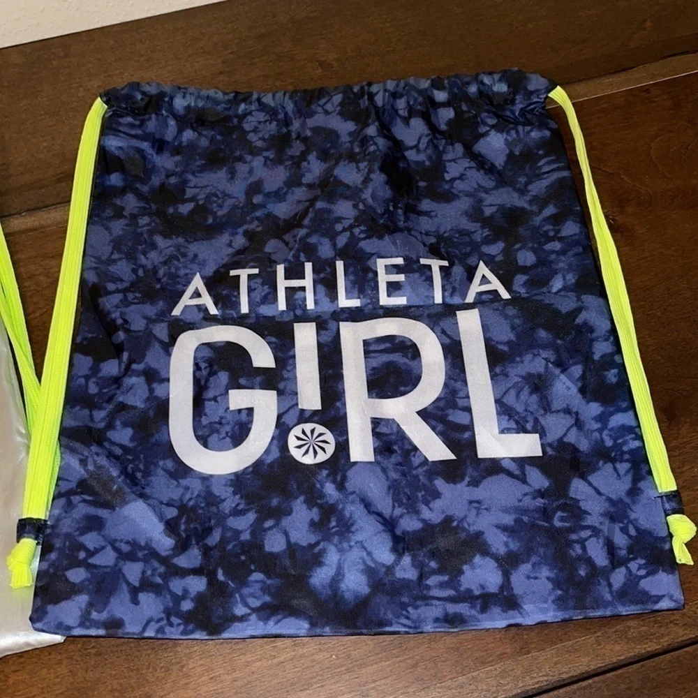 ATHLETA GYM 2 Backpack Silver white & Neon yellow